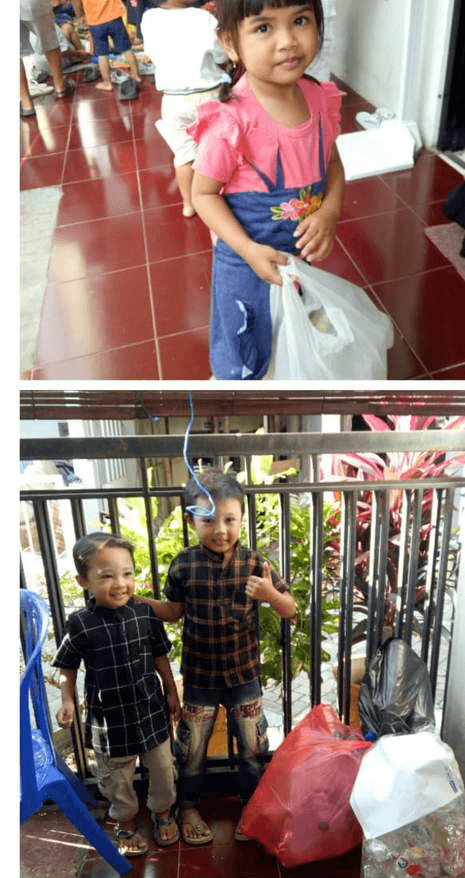 Pengumpulan dan penimbangan sampah kering di Bank Sampah Sekar Melati.